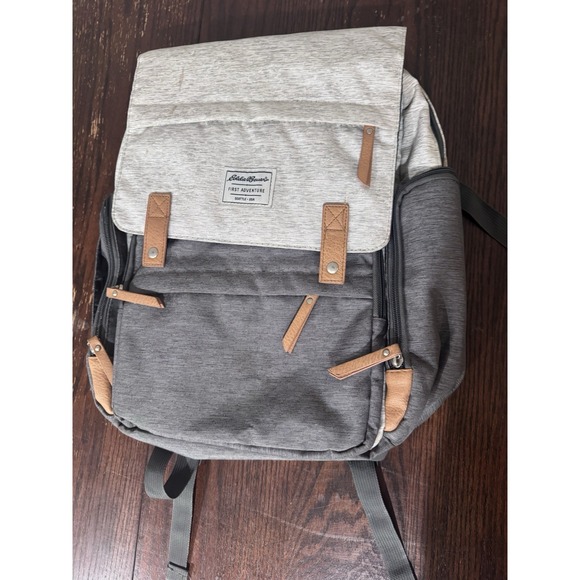 Eddie Bauer Handbags - Eddie Bauer Cascade First Adventure Backpack Diaper Bag - Gray Preppy Neutral